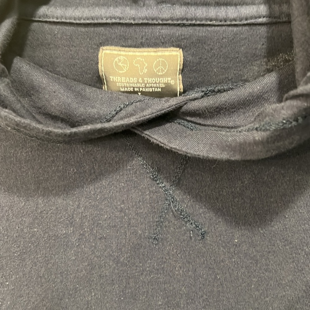 Threads 4 Thought size L long sleeve hooded tee - Picture 2 of 4